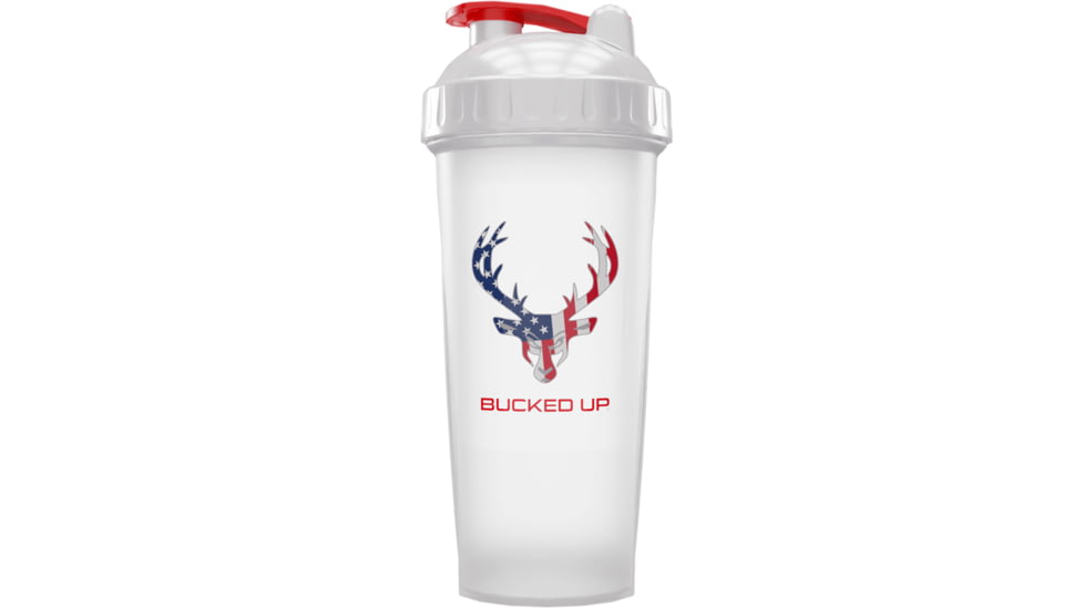 Bucked Up 28 oz Perfect Shaker, White/USA Flag, 9000099