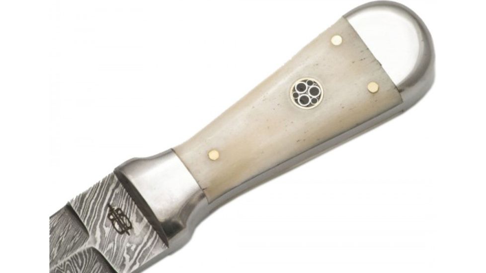 BucknBear Bodice Dagger with Cattle Bone Handle, Silver, White, BNB15913