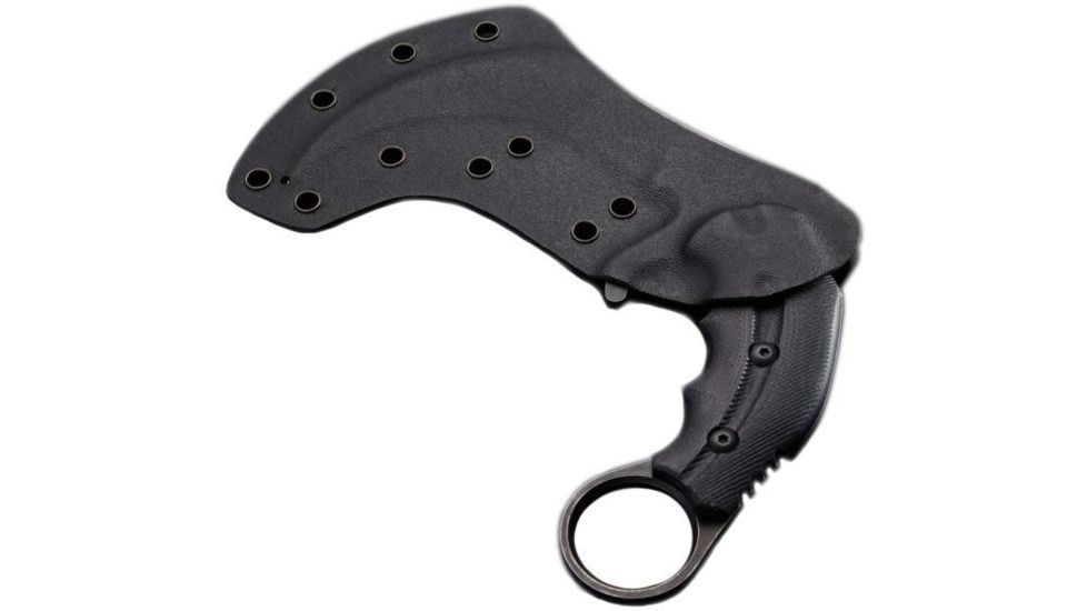 BucknBear Velociraptor Claw Karambit with G10 Handle, Black, Black, BNB1066KAB