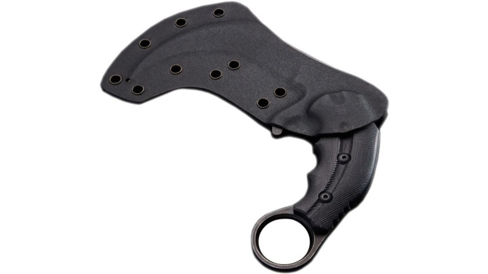 BucknBear Velociraptor Claw Karambit with G10 Handle, Black, Silver, BNB1066KAS