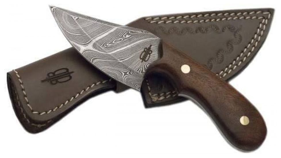 BucknBear Wild Skinner with Walnut Wood Handle, Silver, Wood, BNB134660