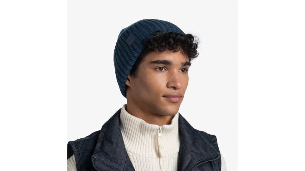 Buff Knitted Beanie, Rutger Steel Blue, 129694.701.10.00