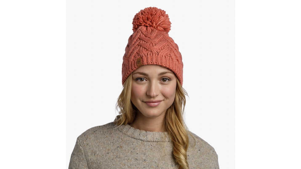 Buff Knitted &amp; Fleece Beanie, Caryn Crimson, 123515.401.10.00