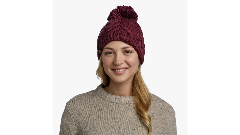 Buff Knitted &amp; Fleece Beanie, Caryn Dahlia, 123515.628.10.00