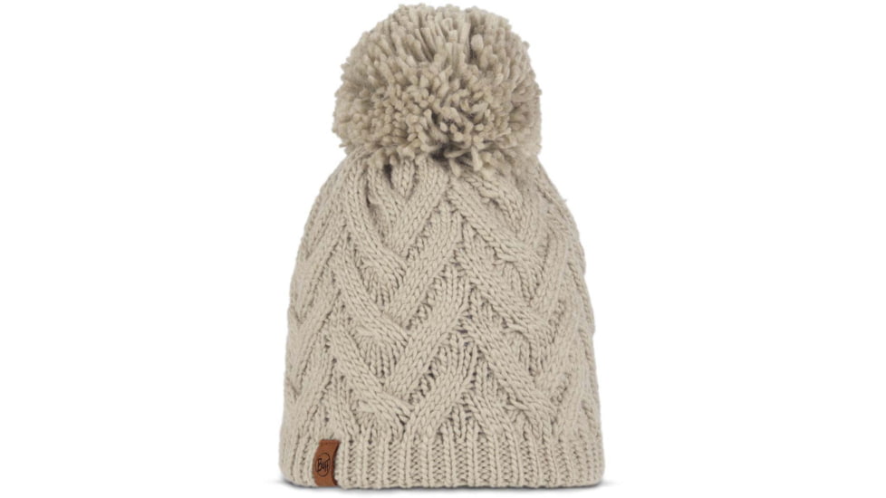 Buff Knitted &amp; Fleece Beanie, Caryn Ecru, 123515.014.10.00