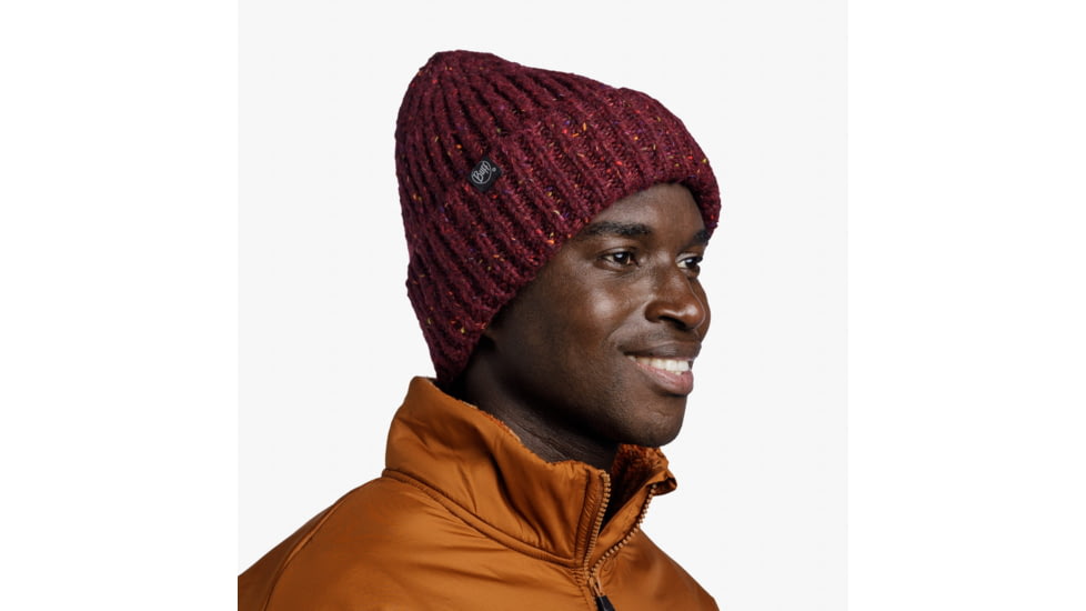 Buff Knitted &amp; Fleece Beanie, Dahlia, 129698.628.10.00
