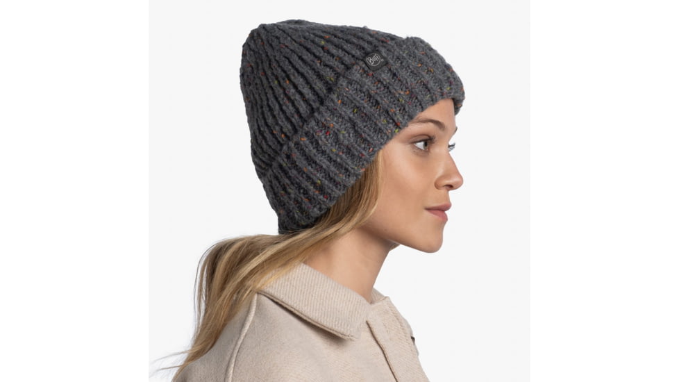 Buff Knitted &amp; Fleece Beanie, Grey, 129698.937.10.00