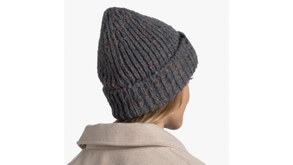 Buff Knitted &amp; Fleece Beanie, Grey, 129698.937.10.00