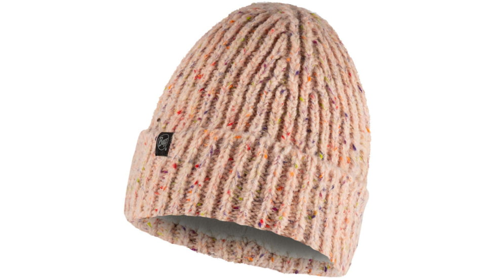Buff Knitted &amp; Fleece Beanie, Pale Pink, 129698.508.10.00
