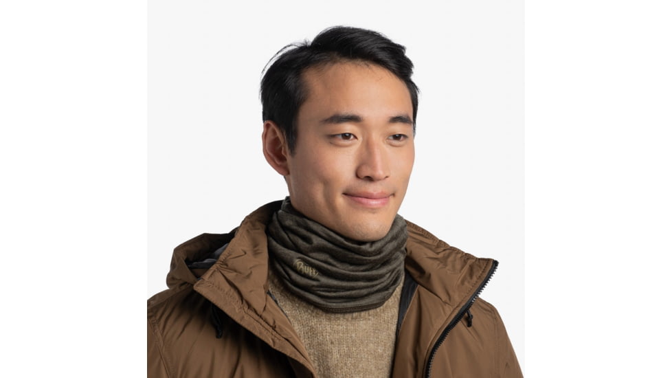 Buff Merino Midweight Neckwear, Bark, 113023.843.10.00