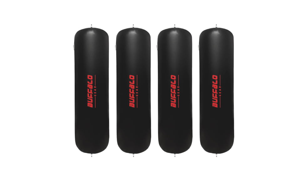 Buffalo Gear 4-Pack Inflatable Boat Fenders, 6.3" x 24" with Electric Pump, BF-S-4