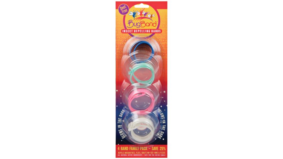 Bug Band Repelent Wristband, Family, 4pk, 88206