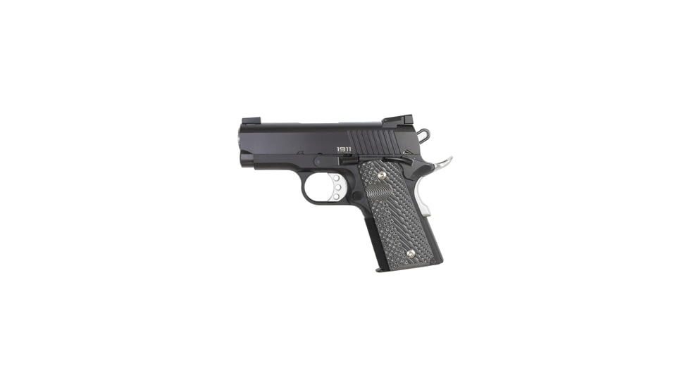 BUL Armory USA 1911-Ultra Pistol, 9mm Luger, 3.25in barrel, matte black aluminum alloy frame, custom G10 grip, recoil operated semi-automatic, white dot front, adjustable rear, 8 round magazine, BUL1911UA9MM3.251FRRMPG