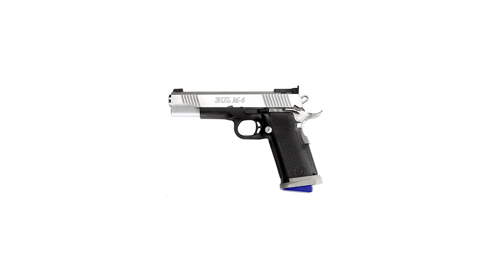 BUL Armory USA M-5-IPSC Pistol, 9mm Luger, 5in barrel, polymer double column frame, integrated polymer grip, recoil operated semi-automatic, adjustable target, 18 round magazine, BUL-M-5 IPSC-9MM-5-1-FRRMPG