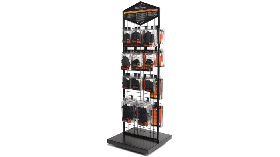 Bulldog Cases &amp; Vaults 58 Piece Holster Display, with Deluxe Black Display Rack BD-058R