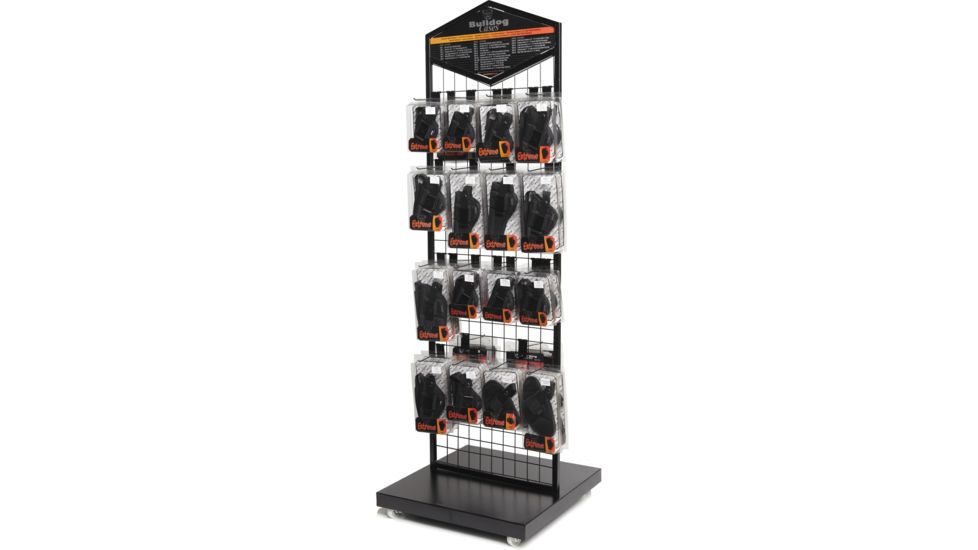 Bulldog Cases &amp; Vaults 58 Piece Holster Display, with Deluxe Black Display Rack BD-058R