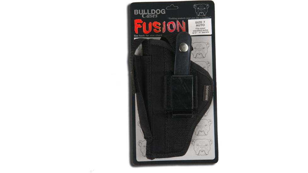 Bulldog Cases &amp; Vaults Belt/Clip Holster, Ambidextrous - Most Standard Autos w/ 2-4in Barrels FSN-7