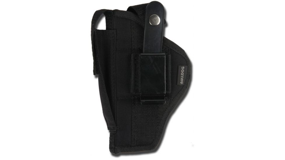 Bulldog Cases &amp; Vaults Belt &amp; Clip Holster, Ambidextrous, Black - Ruger Mark Style Autos w/ 4 - 5in BBL FSN-34