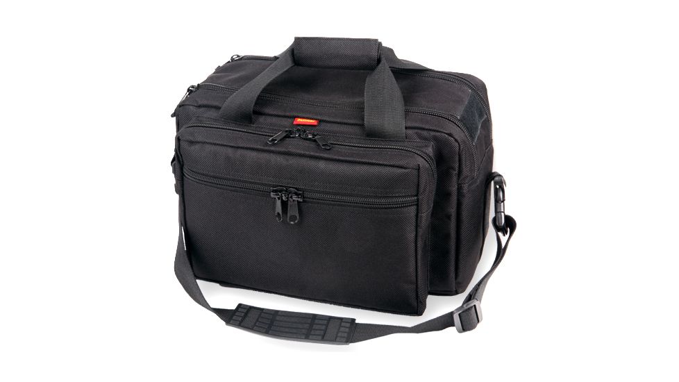 Bulldog Cases & Vaults X-Large Deluxe Range Bag, Black w/ Pistol Rug BD905