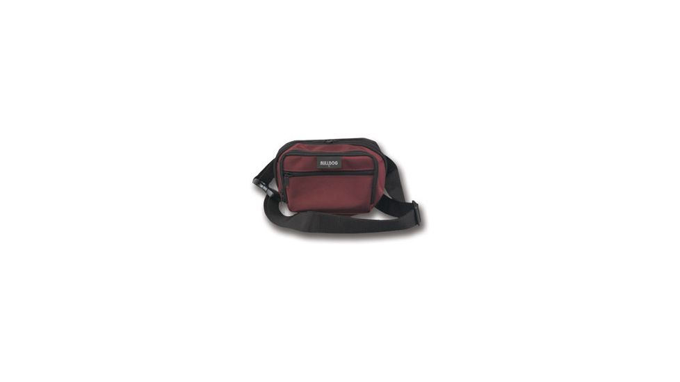 Bulldog Cases &amp; Vaults Fanny Pack Holster - Burgundy with Black Trim, Medium BD865