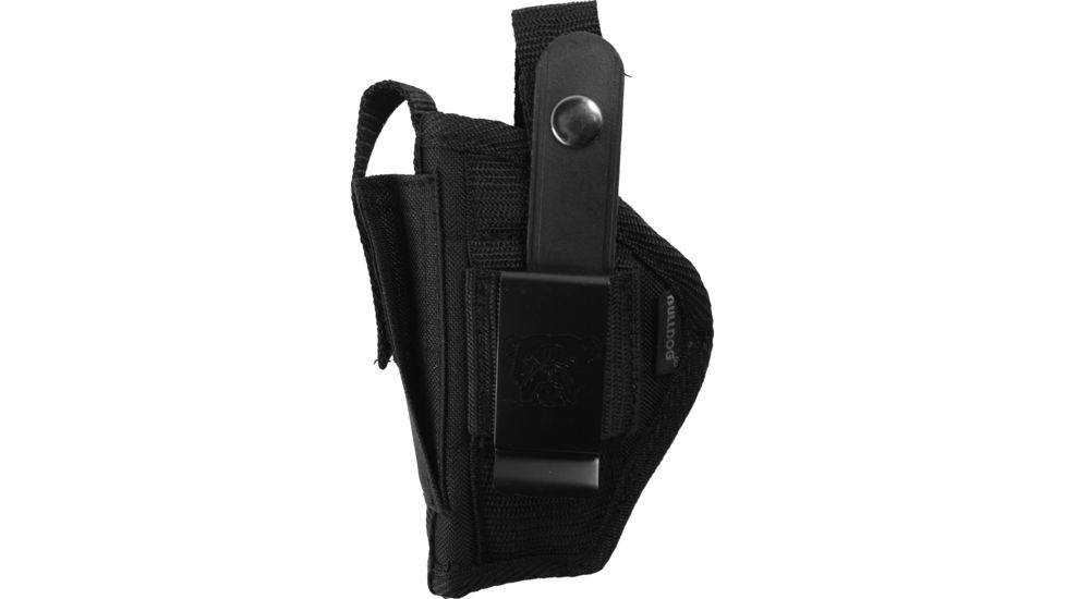 Bulldog Cases &amp; Vaults Extreme Belt and Clip Ambi Holster, Black - Sub Compact Autos w/ 2-3in. BBL FSN-20