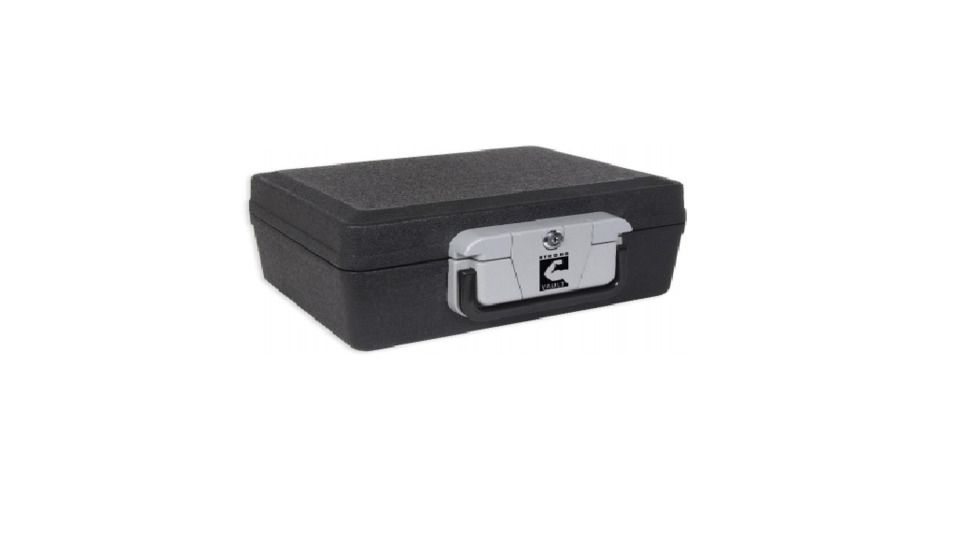 Bulldog Cases &amp; Vaults Fire/Water Resistant Lock Box, Black, SV-400