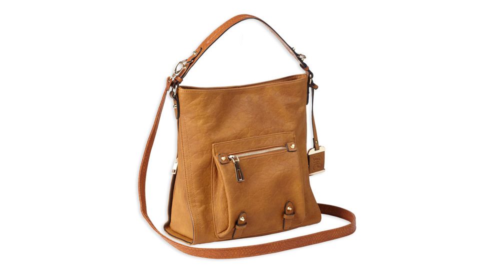 Bulldog Cases &amp; Vaults Hobo Anna Purse W/ Holster, Cognac, BDP-054