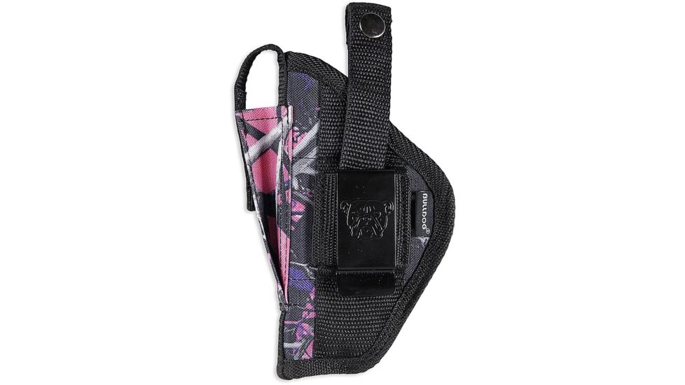 Bulldog Cases &amp; Vaults Muddy Girl Camo Belt-Clip Ambi Holster, Clam Shell Packaging, Black-Black Trim, Size 24 - Small Frame Revolvers 2-2 1/2in. Barrel FSN-24MDG