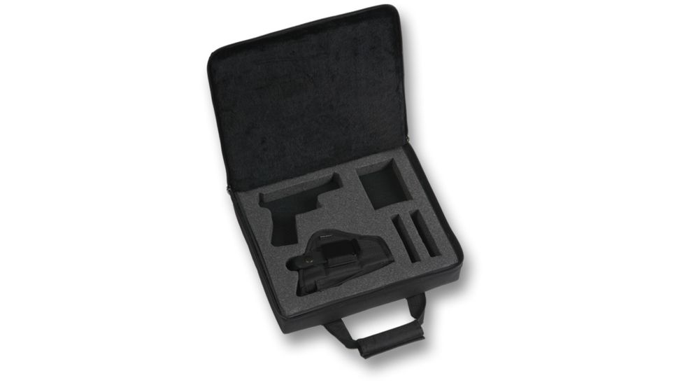 Bulldog Cases &amp; Vaults 14x12in Black Pistol Case w/ Holster - Taurus &amp; Beretta Model 92 BD568