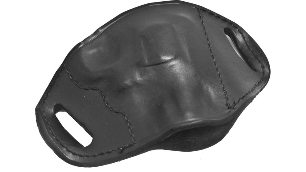 Bulldog Cases &amp; Vaults Small- right hand black molded leather belt slide holster Fits small frame revolvers 2-4in barrells, S&amp;W J &amp; Model 85 MLB-RS