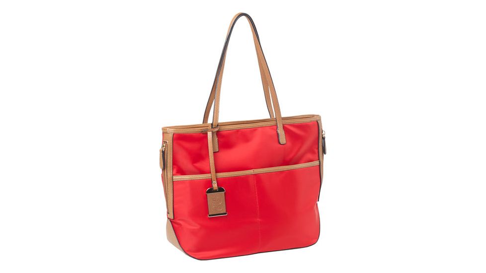 Bulldog Cases &amp; Vaults Tote Style Nylon Purse W/Holster, Bright Red, BDP-056