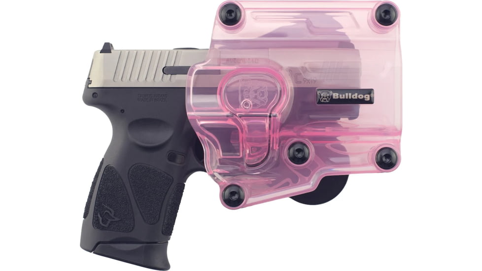 Bulldog Cases &amp; Vaults Max Multi-Fit Holster, Transparent Pink Polymer Paddle Mount, MX006