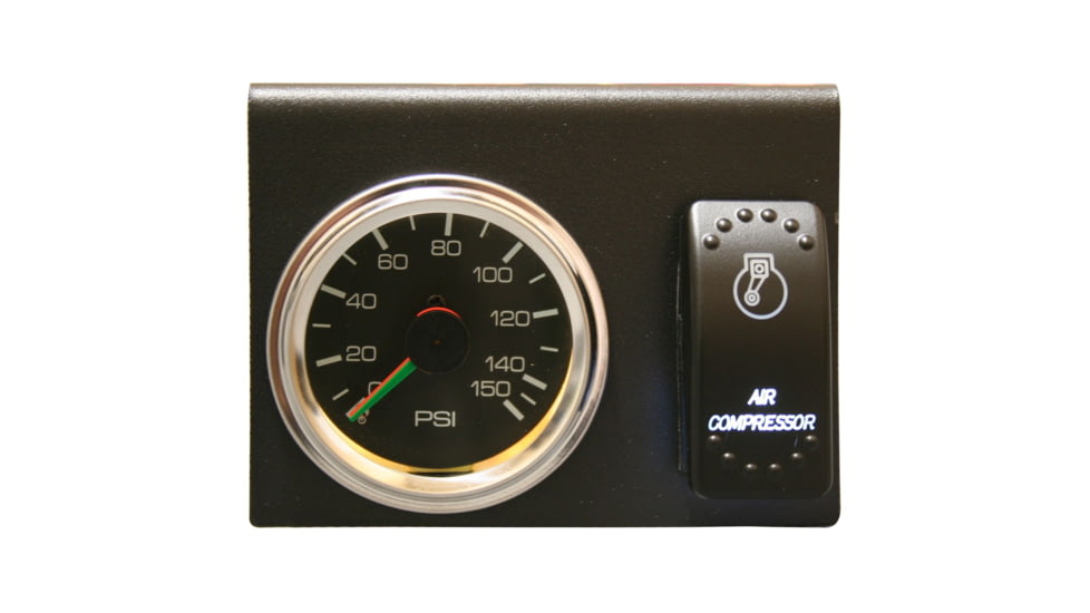 Bulldog Winch 150PSI Dual Air Pressure Gauge, Switch, Bracket Set, 42077