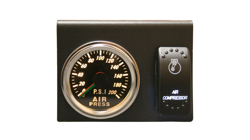 Bulldog Winch 200PSI Dual Air Pressure Gauge, Switch, Bracket Set, 42079