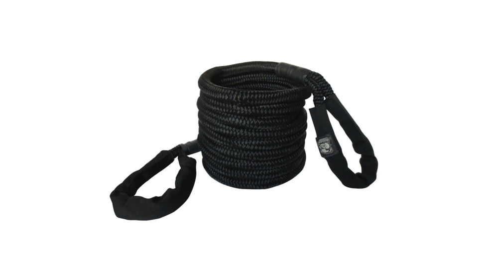 Bulldog Winch 7/8inX 30ft Big Dog Recovery Rope 22K BS, Black, 20231