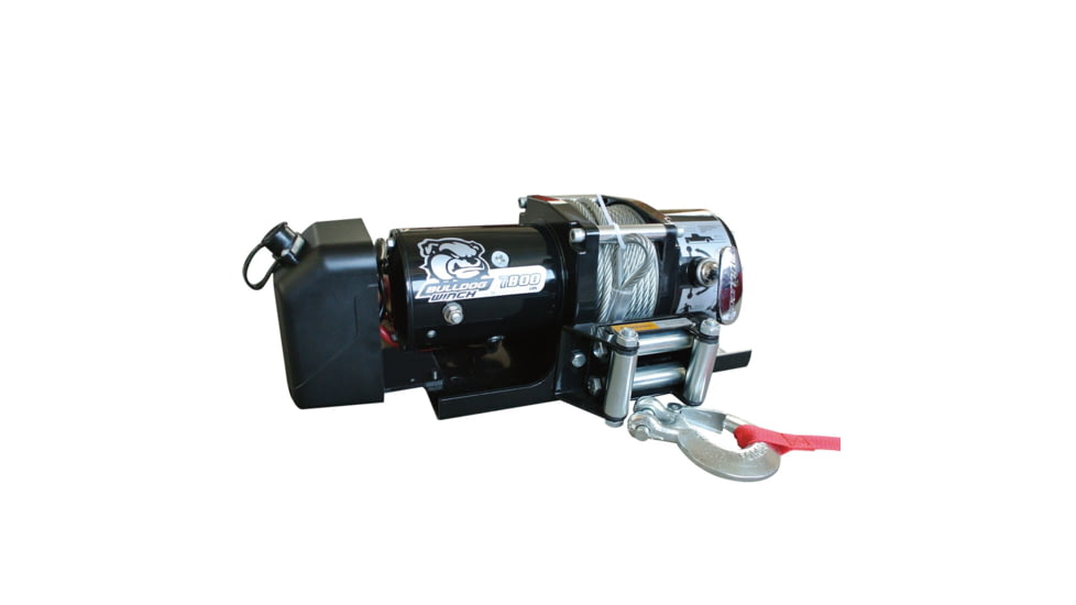 Bulldog Winch 7800lb Trailer Winch, 47.6ft Wire Rope, Roller Fairlead, Mnt Plate, Low Profile, 10031