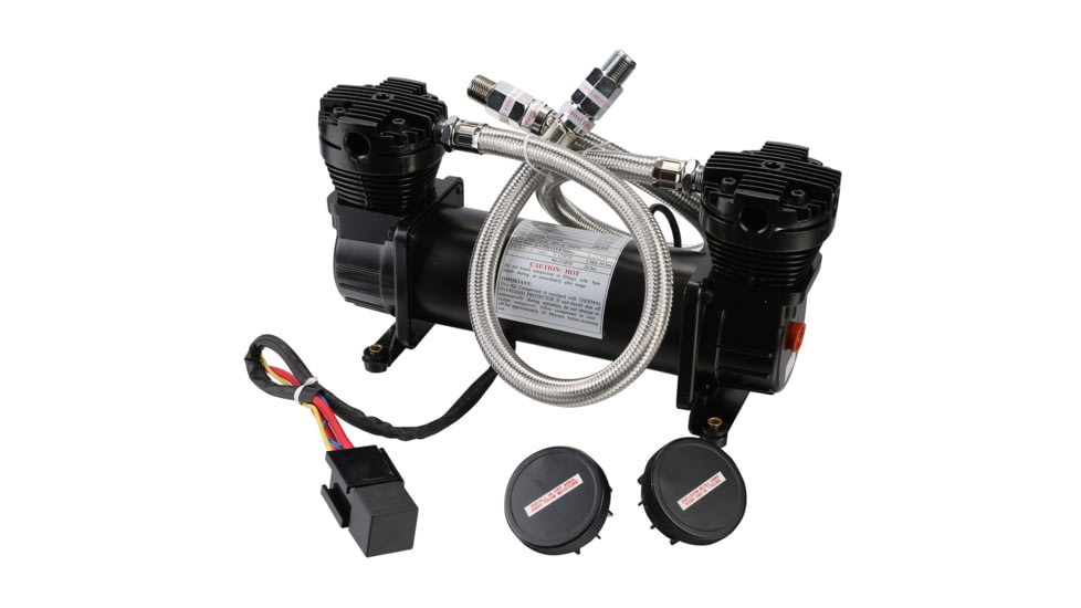 Bulldog Winch Compressor, 200PSI Double Cylinder for on-Board Use 4.2CFM, Black, 41006