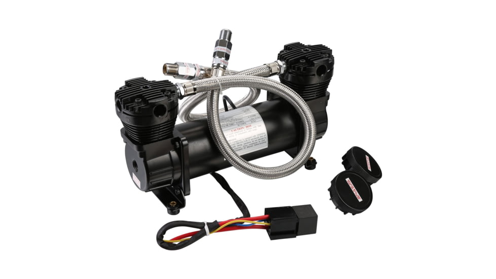 Bulldog Winch Compressor, 200PSI Double Cylinder for on-Board Use 4.2CFM, Black, 41006
