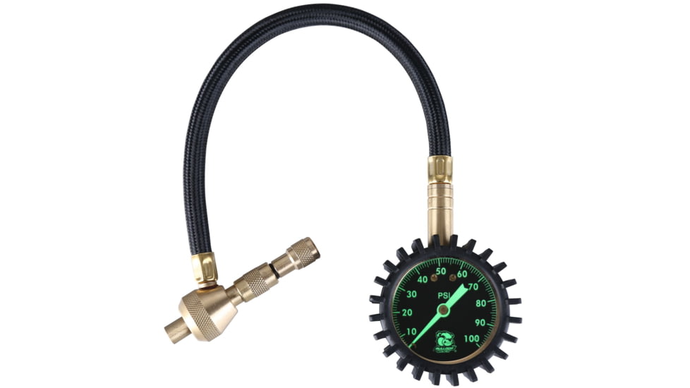 Bulldog Winch Deflator with 0-100PSI Analog Pressure Gauge, Black, 42066