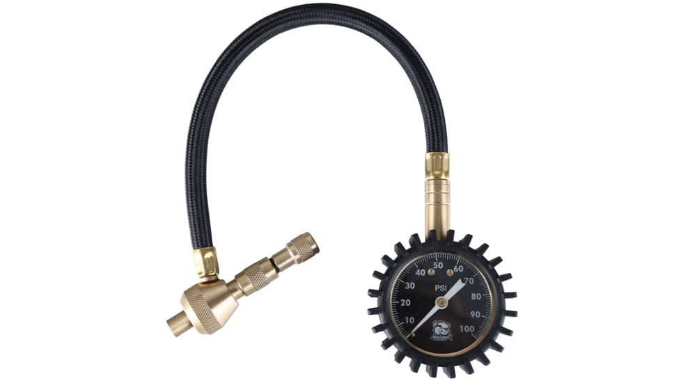 Bulldog Winch Deflator with 0-100PSI Analog Pressure Gauge, Black, 42066
