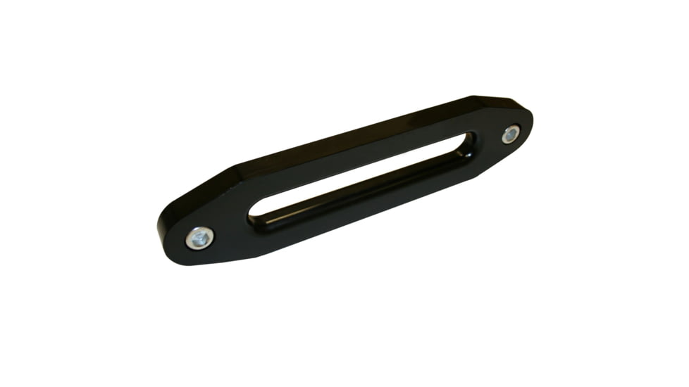 Bulldog Winch Hawse Fairlead, Aluminum with 10in Mount/Standard Drum, 3/4in Thick, Black, 20085