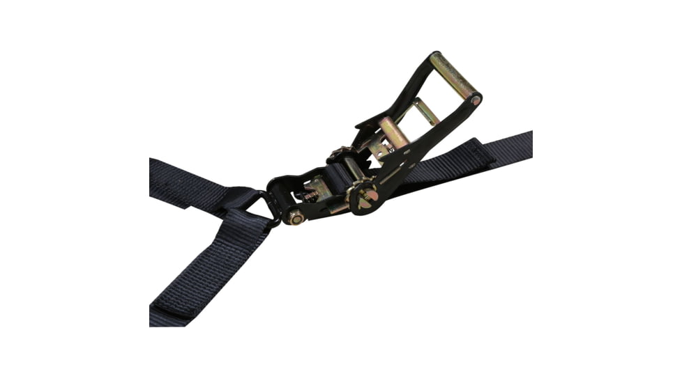 Bulldog Winch Horizontal Tire Ratcheting Y Tie-Down Strap, Black, 20363
