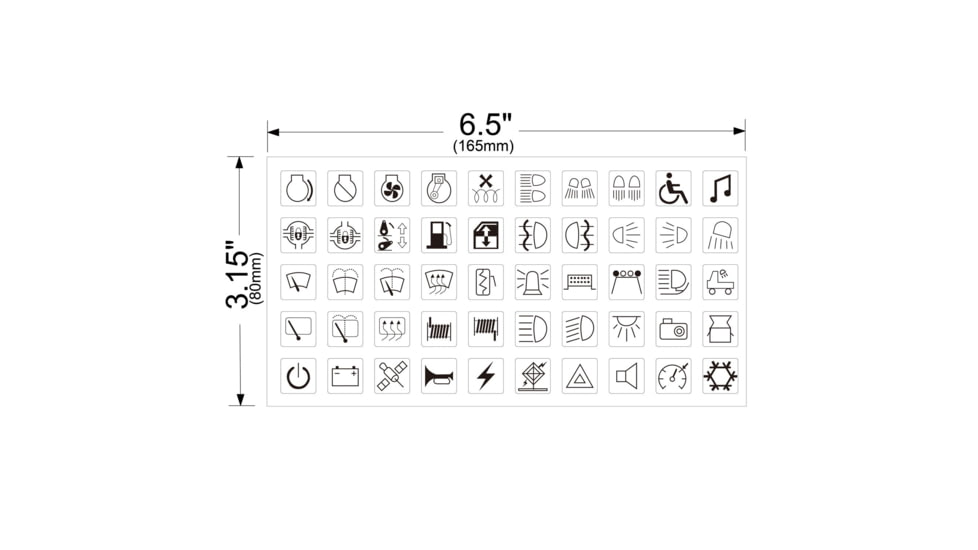 Bulldog Winch Jeep/Truck Switch Labels, 20268