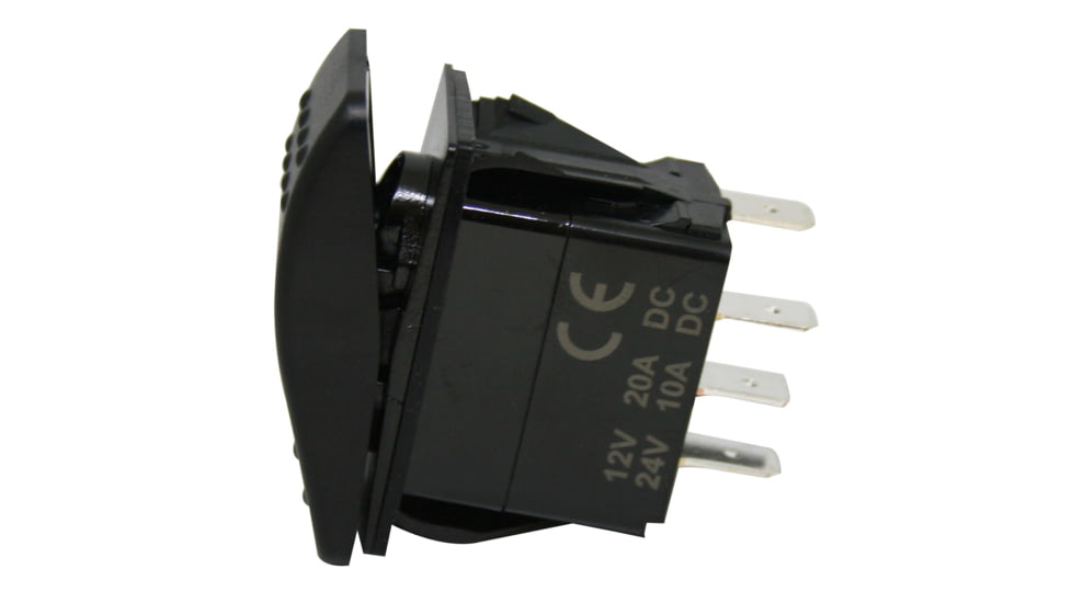 Bulldog Winch Momentary Rocker Switch, Replacement for 20266, Black, 20374