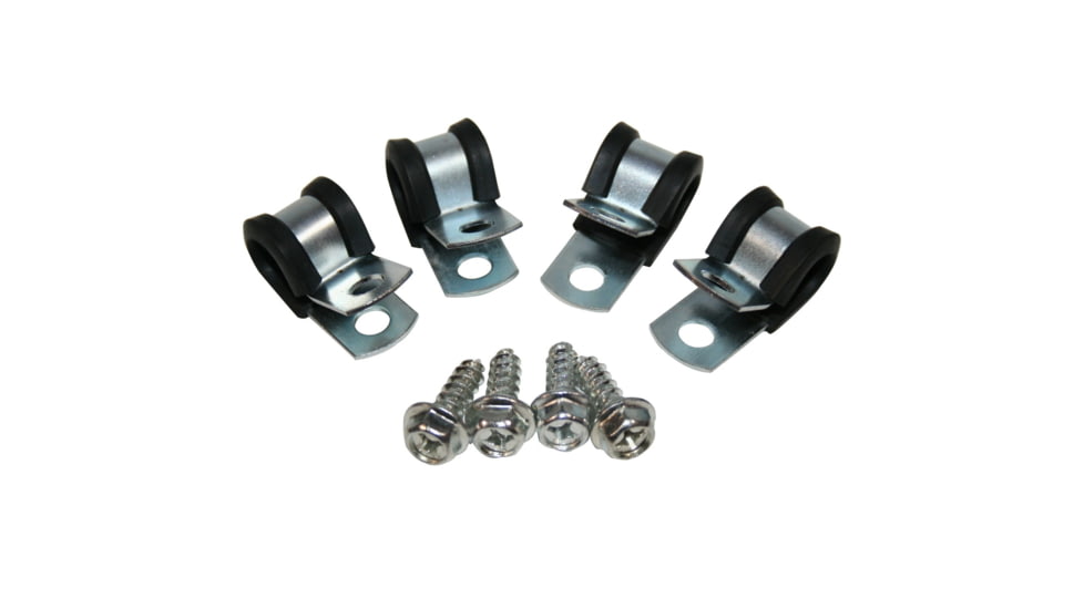 Bulldog Winch P-Clamps, 7/16in Set of 4 Fits 3ga, Black, 20271