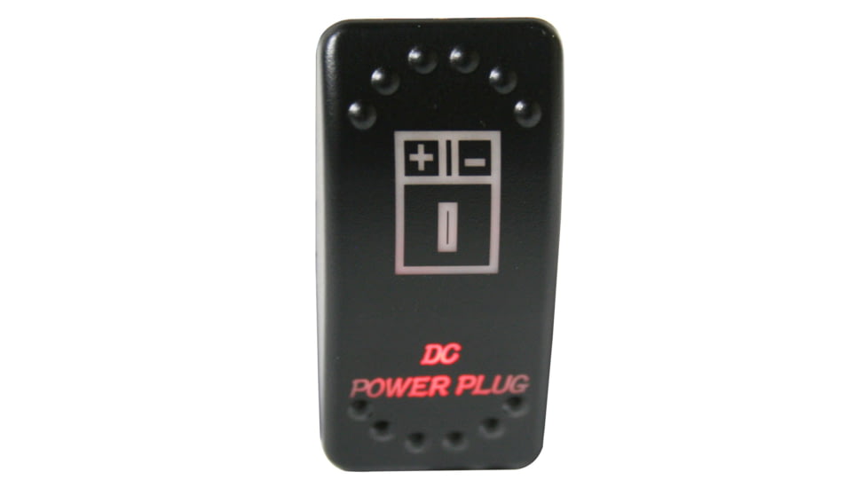 Bulldog Winch Rocker Switch - Dc Power Plug, Black, 20319