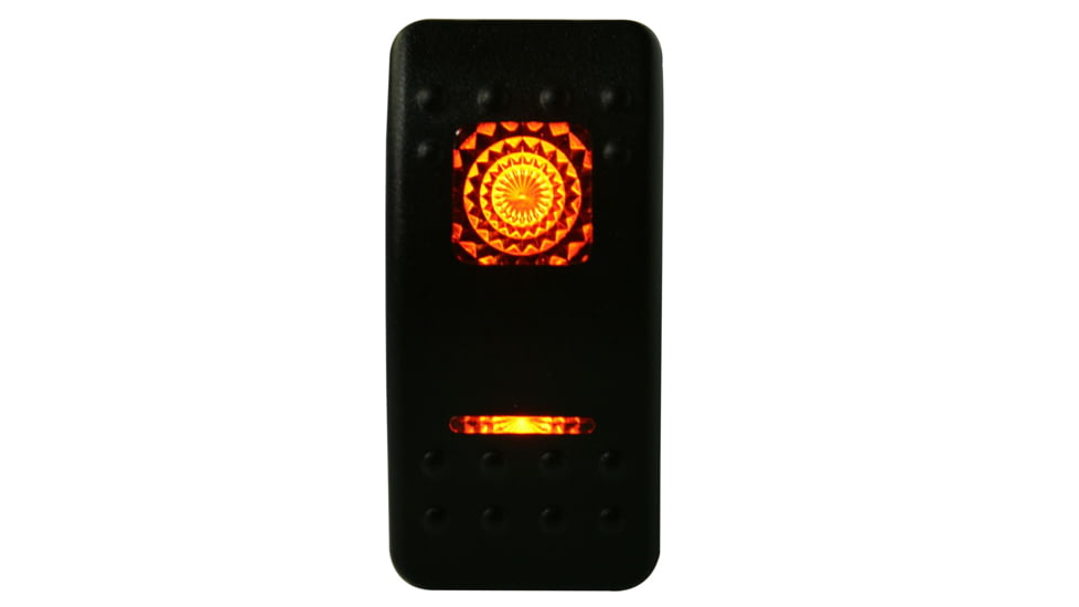 Bulldog Winch Rocker Switch-ON/OFF 5-Pin, Amber, 20259