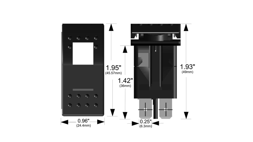Bulldog Winch Rocker Switch-ON/OFF 5-Pin, White, 20255