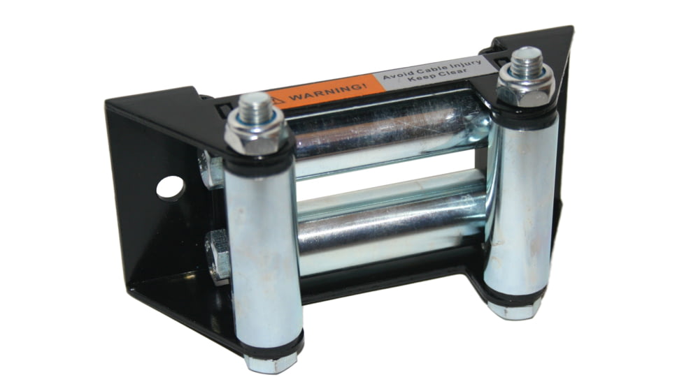 Bulldog Winch Roller Fairlead, ATV with 122.5mm Mount, Black Powder Coat, Black, 20055