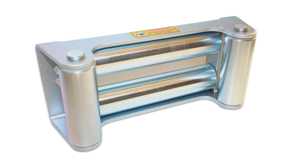 Bulldog Winch Roller Fairlead - Heavy Duty Truck, 10in Mount/Standard Drum, Silver, 20002